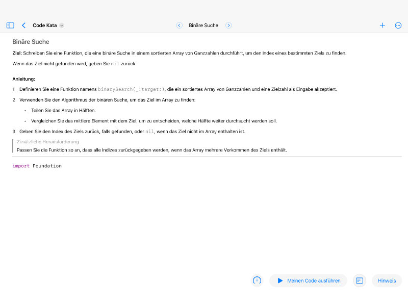 Screenshot preview of Code Kata