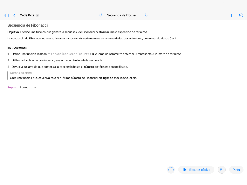 Screenshot preview of Code Kata