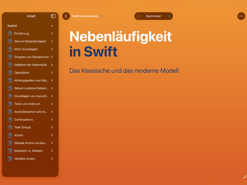 Screenshot preview of Swift Concurrency