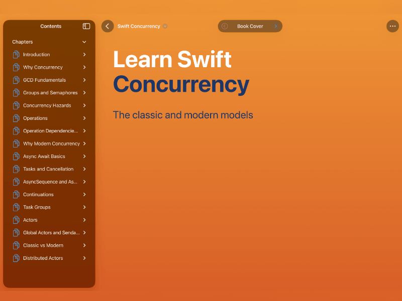Screenshot preview of Swift Concurrency