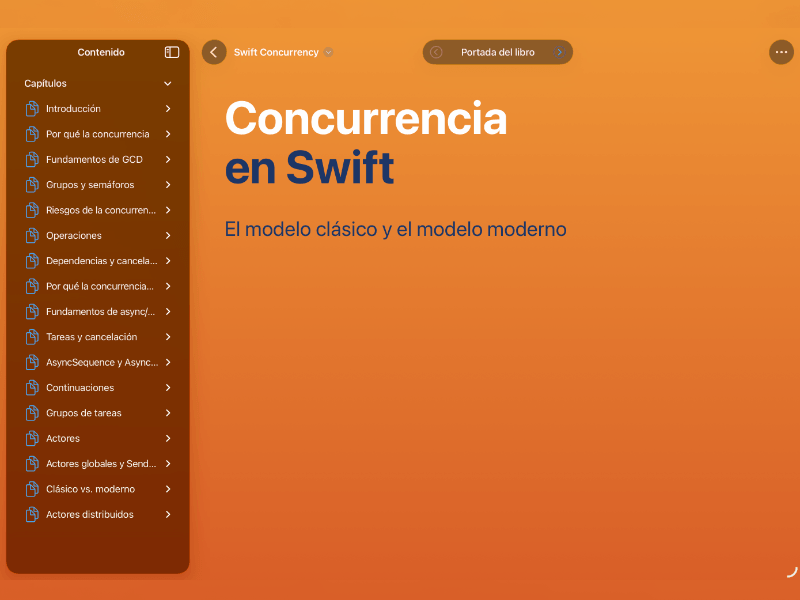 Screenshot preview of Swift Concurrency