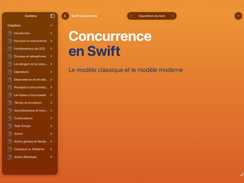 Screenshot preview of Swift Concurrency