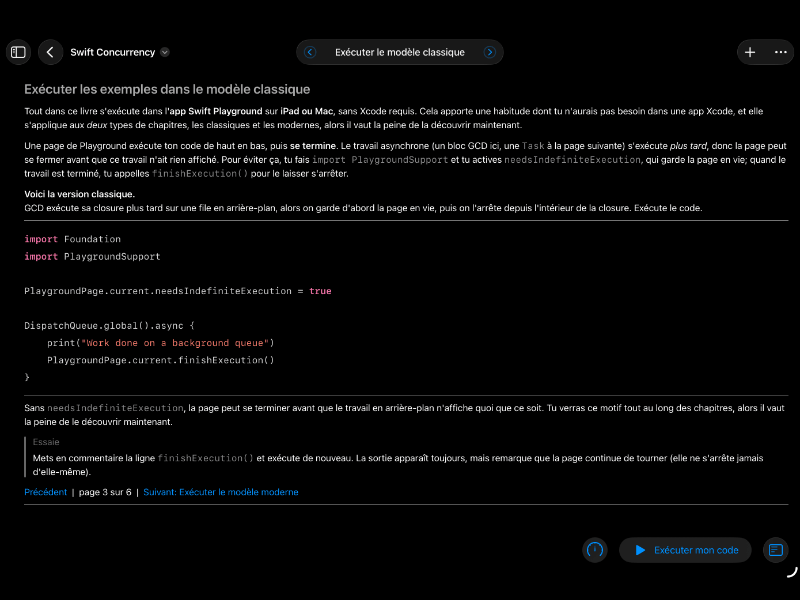 Screenshot preview of Swift Concurrency